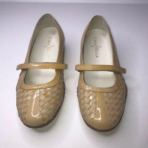 Cole Haan Womens Mary Jane Shoes Beige Hook & Loop